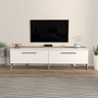Hanah Home Soporte de TV Astrid Blanco y Nogal